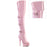 Baby Pink 6" (152mm) Heel, 1 3/4" (45mm) Platform Triple Buckle Strap Stretch Over-The-Knee Boot, 2/3 Inner Side Zip Closure