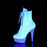 6" (152mm) Heel, 1 3/4" (45mm) Plaform Lace-up Front Ankle Boot Featuring the Entire Boot UV Blacklight Reactive, Inner Side Zip Closure