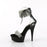 6" (152mm) Heel, 1 3/4" (45mm) Platform Close Back Ankle Cuff Sandal w/Side Lacing Featuring Rhinestone Embellished Ankle Cuff & Toe Strap, Back Zip Closure