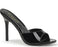 Black Patent 4" (10.2cm) Heel Peep Toe Slide (CLASSIQUE-01 Final Sale)