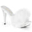 White 4 1/2" Marabou Slipper with Rhinestone Embellished Heel and Platform