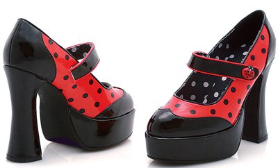 5.5" Heel Polka-Dot Ladybug  (ES557-Ladybug)(Blowout)(Final Sale)