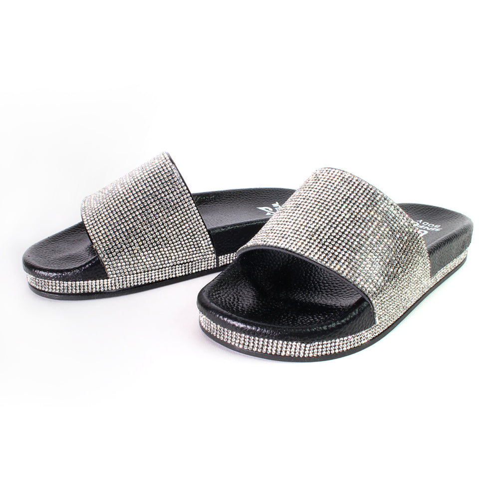 Rhinestone Slide Sandals