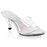Clear 3" Stiletto Heel Sandal 3" (76mm) Heel, 1/8" (3mm) Mini Platform Slide (BELLE-301)