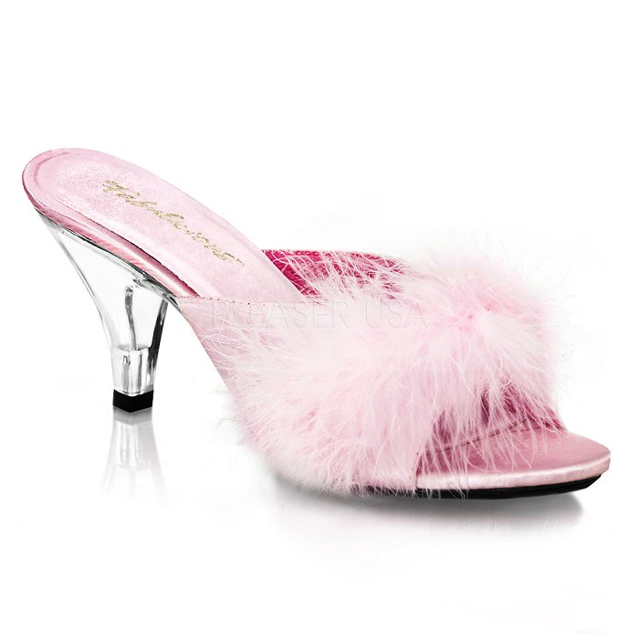 3" Heel Fur Sandal (BELLE-301F)