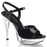 Clear/Black 5" Heel Ankle Strap Sandal with a 1" Platform and features a wider base, lower arch & slightly thicker heel.(COCKTAIL-509)