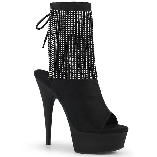 6" Open Toe Ankle Fringe Boot (DELIGHT-1018RSF)