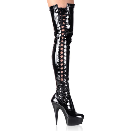 6" Side Laced Platform Thigh Boot  (DELIGHT-3050)
