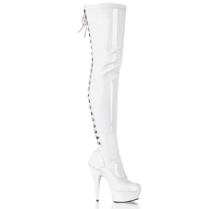 6" Back Lace Platform Thigh Boot (DELIGHT-3063)