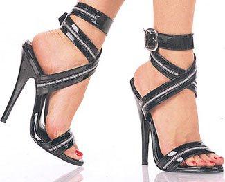 6" Zipper-Inlaid Wrap Sandal (Domina-119)