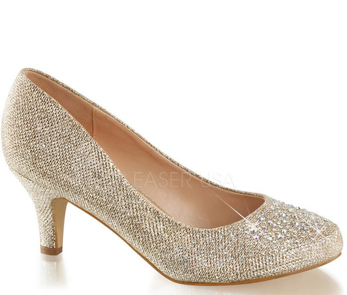 Chaussures à Talons Funtasma Paillettes Dorées Bout Ouvert Plateforme - Taille 8 US - Neuf Sans Boîte