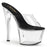 Clear/Black/Clear Products 6 3/4" Spike Heel Platform Sandal (SKY-301)